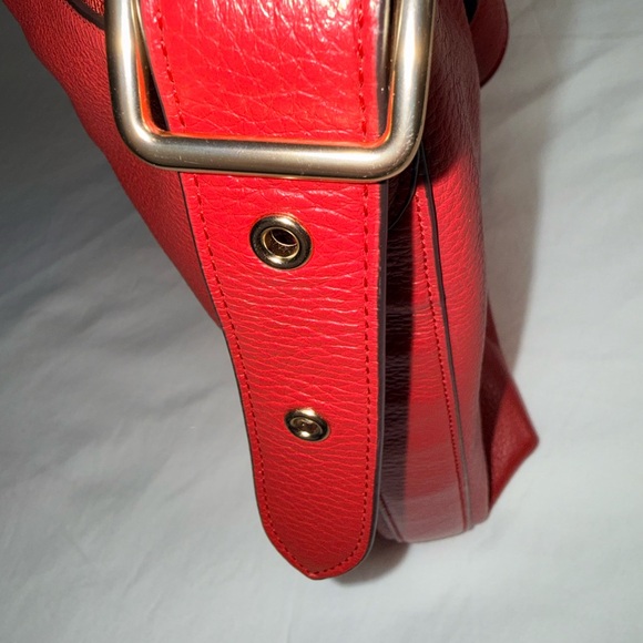 Coach Red Pebbled Leather Edie 31 Shoulder Bag - Picture 5 of 8